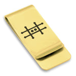 Stainless Steel Zinc Alchemical Symbol Classic Slim Money Clip