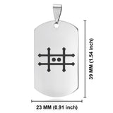 Stainless Steel Zinc Alchemical Symbol Dog Tag Keychain - Comfort Zone Studios