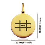 Stainless Steel Zinc Alchemical Symbol Round Medallion Pendant