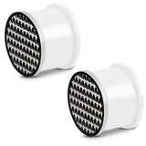 Glow in the Dark Soft Silicone Geometric Spaceship Saddle Ear Plugs, Pair - Comfort Zone Studios