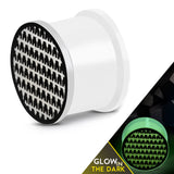 Glow in the Dark Soft Silicone Geometric Spaceship Saddle Ear Plugs, Pair - Comfort Zone Studios