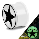 Glow in the Dark Soft Silicone Full All Star Saddle Ear Plugs, Pair - Comfort Zone Studios