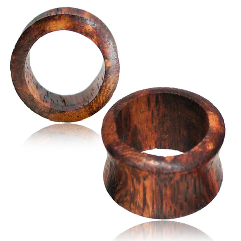 Organic Honey Wood Double Flared Saddle Ear Tunnels, Pair - Comfort Zone Studios