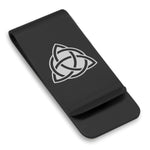 Stainless Steel Celtic Triquetra Trinity Knot Classic Slim Money Clip