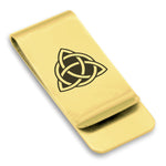 Stainless Steel Celtic Triquetra Trinity Knot Classic Slim Money Clip