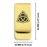 Stainless Steel Celtic Triquetra Trinity Knot Classic Slim Money Clip