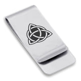 Stainless Steel Celtic Triquetra Trinity Knot Classic Slim Money Clip