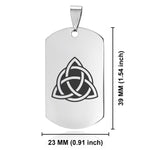Stainless Steel Celtic Triquetra Trinity Knot Dog Tag Pendant - Comfort Zone Studios