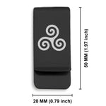 Stainless Steel Celtic Spiral Knot Classic Slim Money Clip
