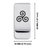 Stainless Steel Celtic Spiral Knot Classic Slim Money Clip