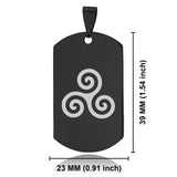 Stainless Steel Celtic Spiral Knot Dog Tag Pendant - Comfort Zone Studios