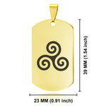 Stainless Steel Celtic Spiral Knot Dog Tag Pendant - Comfort Zone Studios