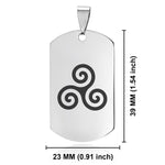 Stainless Steel Celtic Spiral Knot Dog Tag Keychain - Comfort Zone Studios