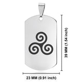 Stainless Steel Celtic Spiral Knot Dog Tag Keychain - Comfort Zone Studios