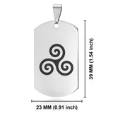 Stainless Steel Celtic Spiral Knot Dog Tag Pendant - Comfort Zone Studios
