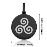 Stainless Steel Celtic Spiral Knot Round Medallion Pendant