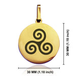 Stainless Steel Celtic Spiral Knot Round Medallion Pendant