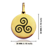 Stainless Steel Celtic Spiral Knot Round Medallion Pendant