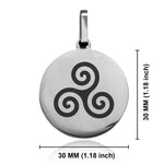 Stainless Steel Celtic Spiral Knot Round Medallion Pendant