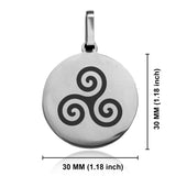 Stainless Steel Celtic Spiral Knot Round Medallion Pendant