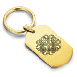Stainless Steel Celtic Love Knot Dog Tag Keychain - Comfort Zone Studios