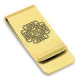 Stainless Steel Celtic Love Knot Classic Slim Money Clip