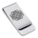 Stainless Steel Celtic Love Knot Classic Slim Money Clip