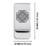 Stainless Steel Celtic Love Knot Classic Slim Money Clip