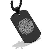 Stainless Steel Celtic Love Knot Dog Tag Pendant - Comfort Zone Studios