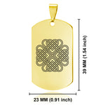 Stainless Steel Celtic Love Knot Dog Tag Keychain - Comfort Zone Studios