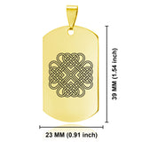 Stainless Steel Celtic Love Knot Dog Tag Keychain - Comfort Zone Studios