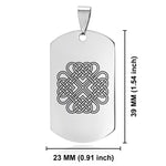 Stainless Steel Celtic Love Knot Dog Tag Keychain - Comfort Zone Studios