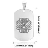 Stainless Steel Celtic Love Knot Dog Tag Keychain - Comfort Zone Studios
