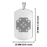 Stainless Steel Celtic Love Knot Dog Tag Pendant - Comfort Zone Studios