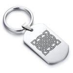 Stainless Steel Celtic Sailor's Knot Dog Tag Keychain - Comfort Zone Studios