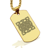Stainless Steel Celtic Sailor's Knot Dog Tag Pendant - Comfort Zone Studios