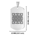 Stainless Steel Celtic Sailor's Knot Dog Tag Pendant - Comfort Zone Studios