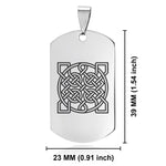 Stainless Steel Celtic Sailor's Knot Dog Tag Keychain - Comfort Zone Studios