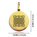 Stainless Steel Celtic Sailor's Knot Round Medallion Keychain