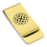 Stainless Steel Celtic Shield Knot Classic Slim Money Clip