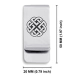 Stainless Steel Celtic Shield Knot Classic Slim Money Clip