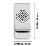 Stainless Steel Celtic Shield Knot Classic Slim Money Clip