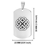 Stainless Steel Celtic Shield Knot Dog Tag Keychain - Comfort Zone Studios