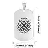 Stainless Steel Celtic Shield Knot Dog Tag Keychain - Comfort Zone Studios