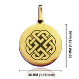 Stainless Steel Celtic Shield Knot Round Medallion Pendant