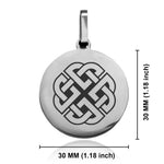 Stainless Steel Celtic Shield Knot Round Medallion Keychain