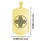 Stainless Steel Celtic Solomon's Knot Dog Tag Pendant - Comfort Zone Studios