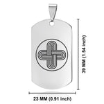 Stainless Steel Celtic Solomon's Knot Dog Tag Pendant - Comfort Zone Studios