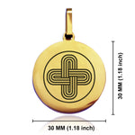 Stainless Steel Celtic Solomon's Knot Round Medallion Keychain