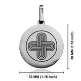 Stainless Steel Celtic Solomon's Knot Round Medallion Keychain